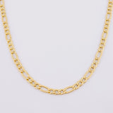 Cadena Figaro 7.4g / 24 in / 4mm Oro Amarillo 18K