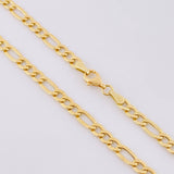 Cadena Figaro 7.7g / 24 in / 4.4mm Oro Amarillo 18K