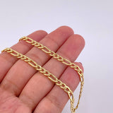 Cadena Figaro 7.7g / 24 in / 4.4mm Oro Amarillo 18K