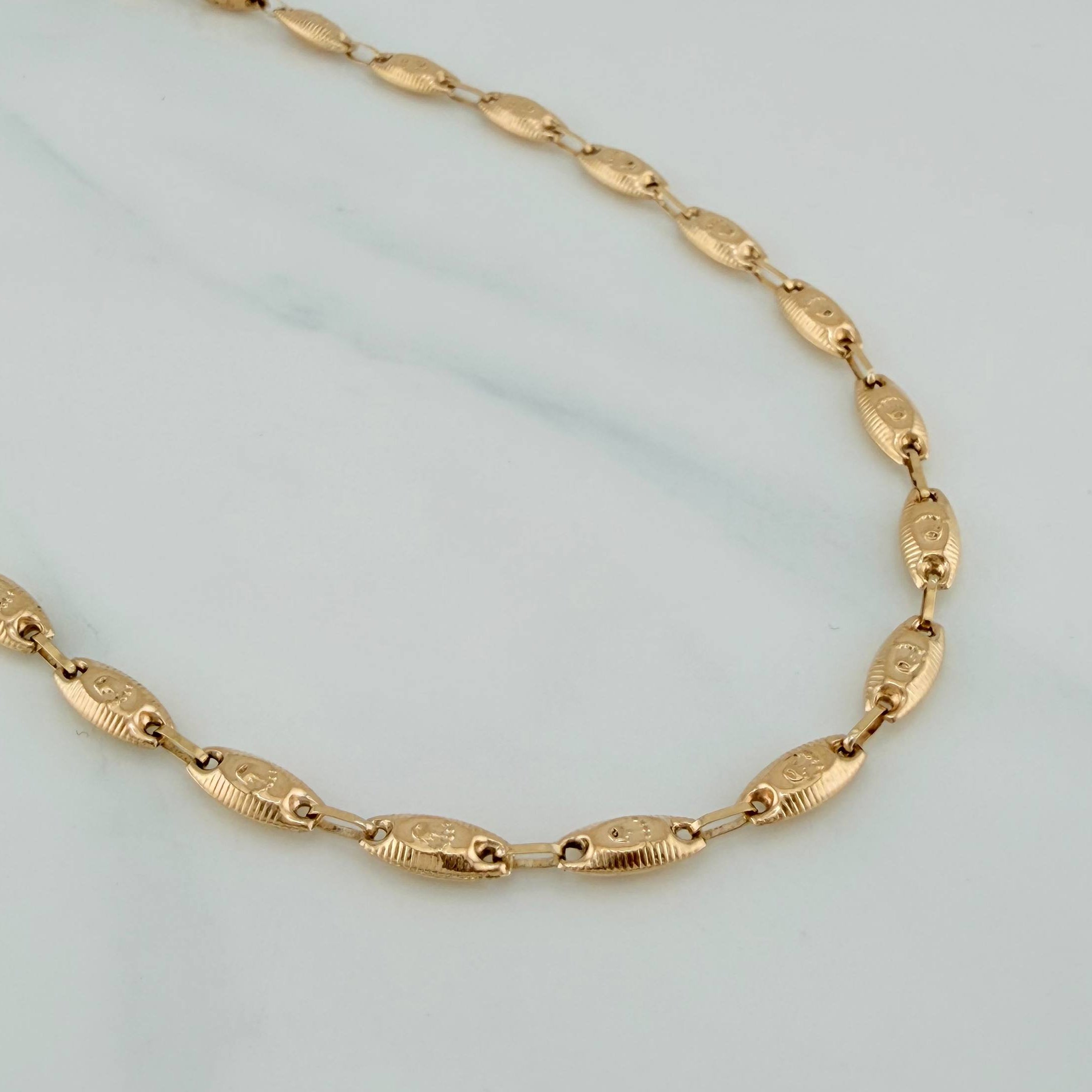 Cadena Rustica Corona 11.3 g / 24 1/2 in / 3.4 mm Oro Amarillo 18K