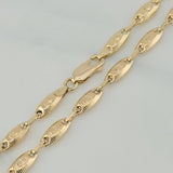 Cadena Rustica Corona 11.3 g / 24 1/2 in / 3.4 mm Oro Amarillo 18K