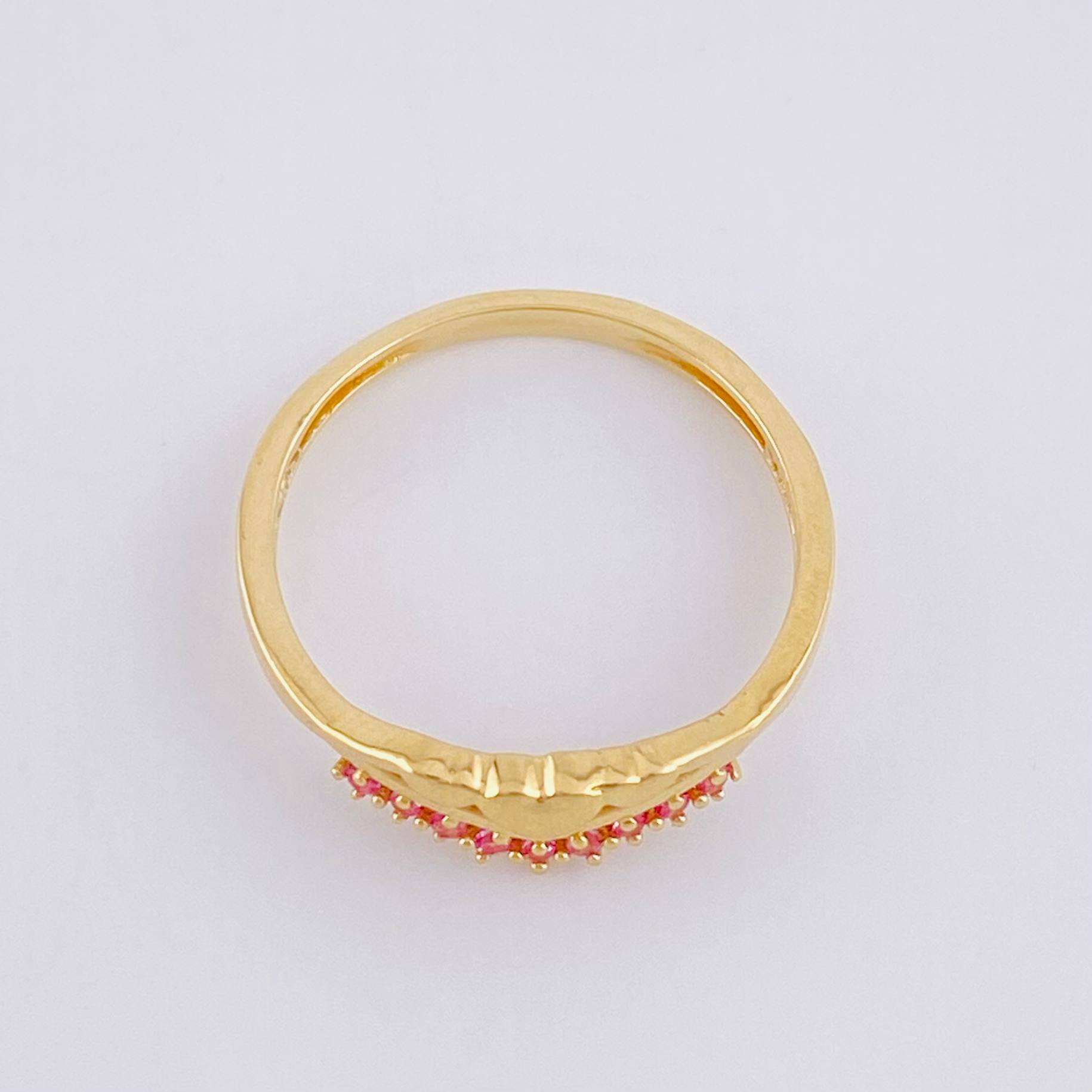 Heart Crown Ring 2gr / T7 / 18K Yellow Gold