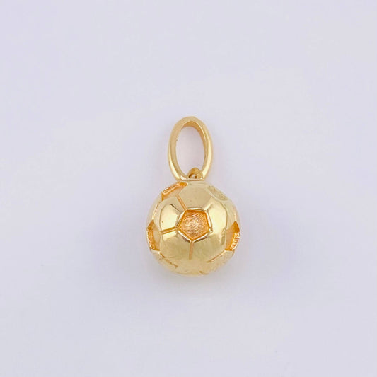 Pendant Soccer Ball 1.9g / 1/2 in / 18K Yellow Gold