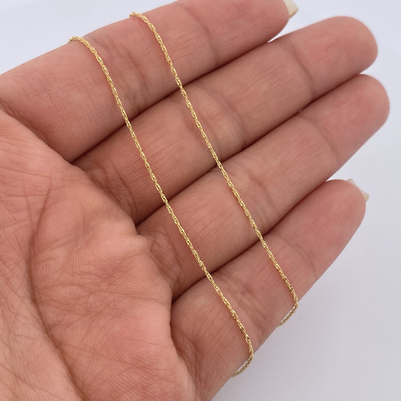 Singapore Chain 1.1gr / 50cm (19.7in) / +3 18K Gold &
