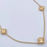 Espiga Chain Clover 9.25gr / 47.4cm-51.1cm / 1.4mm Diamond Cut 18K Yellow Gold &