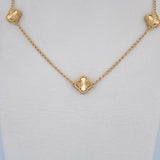 Espiga Chain Clover 9.25gr / 47.4cm-51.1cm / 1.4mm Diamond Cut 18K Yellow Gold &