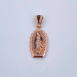 Dije Virgen Guadalupe 3gr / 3.1cm / Circones Negros Blancos Oro Rosa 18K &
