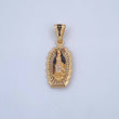 Dije Virgen Guadalupe 3gr / 3.1cm / Circones Negros Blancos Oro Amarillo 18K &