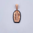 Dije Virgen Guadalupe 5.45gr / 3.6cm / Circones Negros Blancos Dos Oros Negro Rosa 18K &