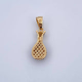 Pendant Money Bag 3.8gr / 3cm / Black Zircons 18K Yellow Gold &