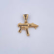 Pendant MP15 Weapon 2.45gr / 2.4cm / White Zircons 18K Yellow Gold &