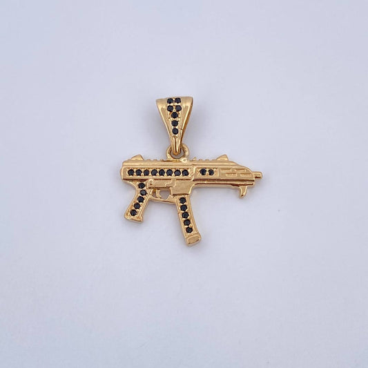 Pendant MP15 Weapon 2.3gr / 0.9in 18K Gold $