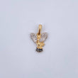 Pendant San Miguel Archangel 1.6gr / 2.1cm / White Zirconia Three 18K Golds &