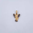 Pendant San Miguel Archangel 1.6gr / 2.1cm / White Zirconia Two-tone Black Yellow 18K &