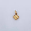 Pendant Clover 1.35gr / 1.7cm / Diamond Cut 18K Yellow Gold &