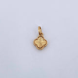 Pendant Clover 1.35gr / 1.7cm / Diamond Cut 18K Yellow Gold &