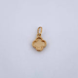 Pendant Clover 1.35gr / 1.7cm / Diamond Cut 18K Yellow Gold &