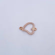 Charm Heart Silhouette 1gr / 1.9cm / White Zircons 18K Rose Gold &