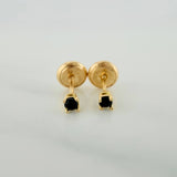 Stud Earrings Four Claws 0.5g / 2.3mm Yellow Gold 18K %