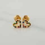 Topos Silueta Corazón 0.8gr / 6.2mm Oro Amarillo 18K %