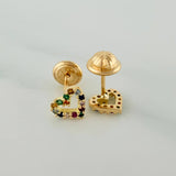 Topos Silueta Corazón 0.8gr / 6.2mm Oro Amarillo 18K %