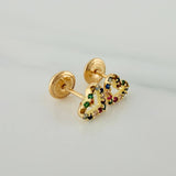 Topos Silueta Corazón 0.8gr / 6.2mm Oro Amarillo 18K %