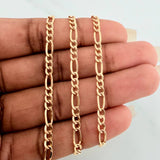 Cadena Figaro 4.6gr / 28 in / 3.5mm Oro Amarillo +1 18K $