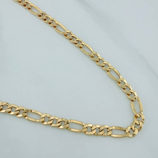 Figaro Chain 7.55g / 28 1/2 in / 4.6mm Yellow Gold +1 18K $