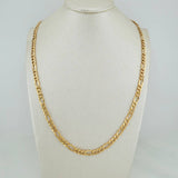 Cadena Figaro 7.55gr / 28 1/2 in / 4.6mm Oro Amarillo +1 18K $