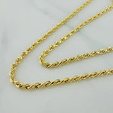 Rope Chain 5.7g / 19 3/4 in / 2.5mm Yellow Gold +3 18K $