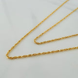 Rope Chain 1.5gr / 23.6in / 18K Gold +3 $