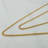 Cadena China 3.15gr / 23 1/2 in / 1.4mm Oro Amarillo +3 18K $