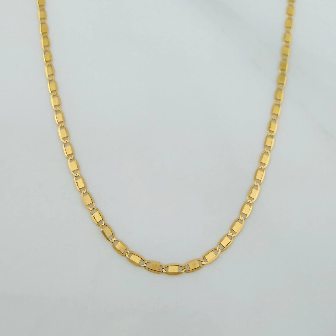 Cadena Escalera Plana 1.2gr / 17 3/4 in / 1.2mm Oro Amarillo +3 18K $