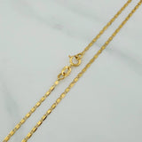 Cadena Escalera Plana 1.2gr / 17 3/4 in / 1.2mm Oro Amarillo +3 18K $