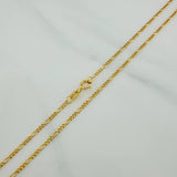 Cadena Figaro 1.35gr / 17 1/2 in / 1.4mm Oro Amarillo +1 18K $