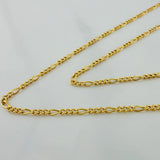 Cadena Figaro 1.35gr / 17 1/2 in / 1.4mm Oro Amarillo +1 18K $