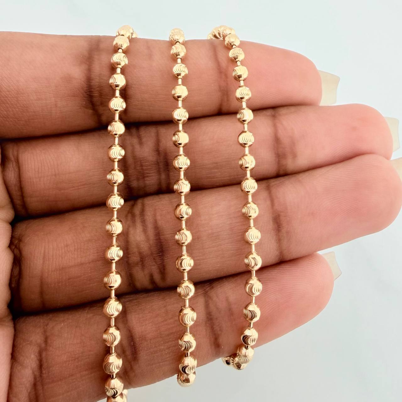 Cadena Militar Media Luna 15.05gr / 24 in / 3mm Oro Amarillo Nac.Esp. 18K %