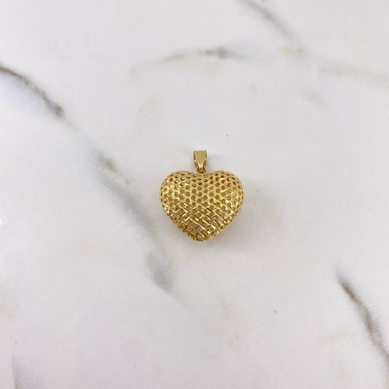 Pendant Filigree Heart 1.8gr / 2.3cm / 18K Yellow Gold #