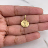 Dije Medalla Divino Niño 0.5gr / 1.8cm / Troquelado Oro Amarillo 18K #