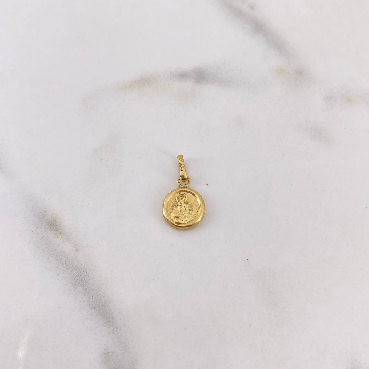 Pendant Virgen Del Carmen 0.4gr / 1.6cm / 18K Yellow Gold Stamped #