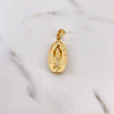 Dije Virgen Guadalupe 5.3gr / 3.3cm / Circones Verdes Fucsias Azules Blancos Dos Oros Amarillo Blanco 18K #