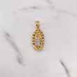Dije Virgen Guadalupe 5.3gr / 3.3cm / Circones Verdes Fucsias Azules Blancos Dos Oros Amarillo Blanco 18K #