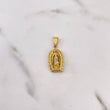 Pendant Virgin Guadalupe 3.25gr / 2.6cm / Black and White Zircons 18K Yellow Gold #