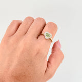 Anillo Corazón Tupido 2.65gr / T7 1/2 / Oro Amarillo 18K ©