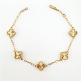 Classic Link Bracelet Double-Sided Clover 6gr / 7 3/4 in / 9.7mm 18K Yellow Gold Nat.Sp.