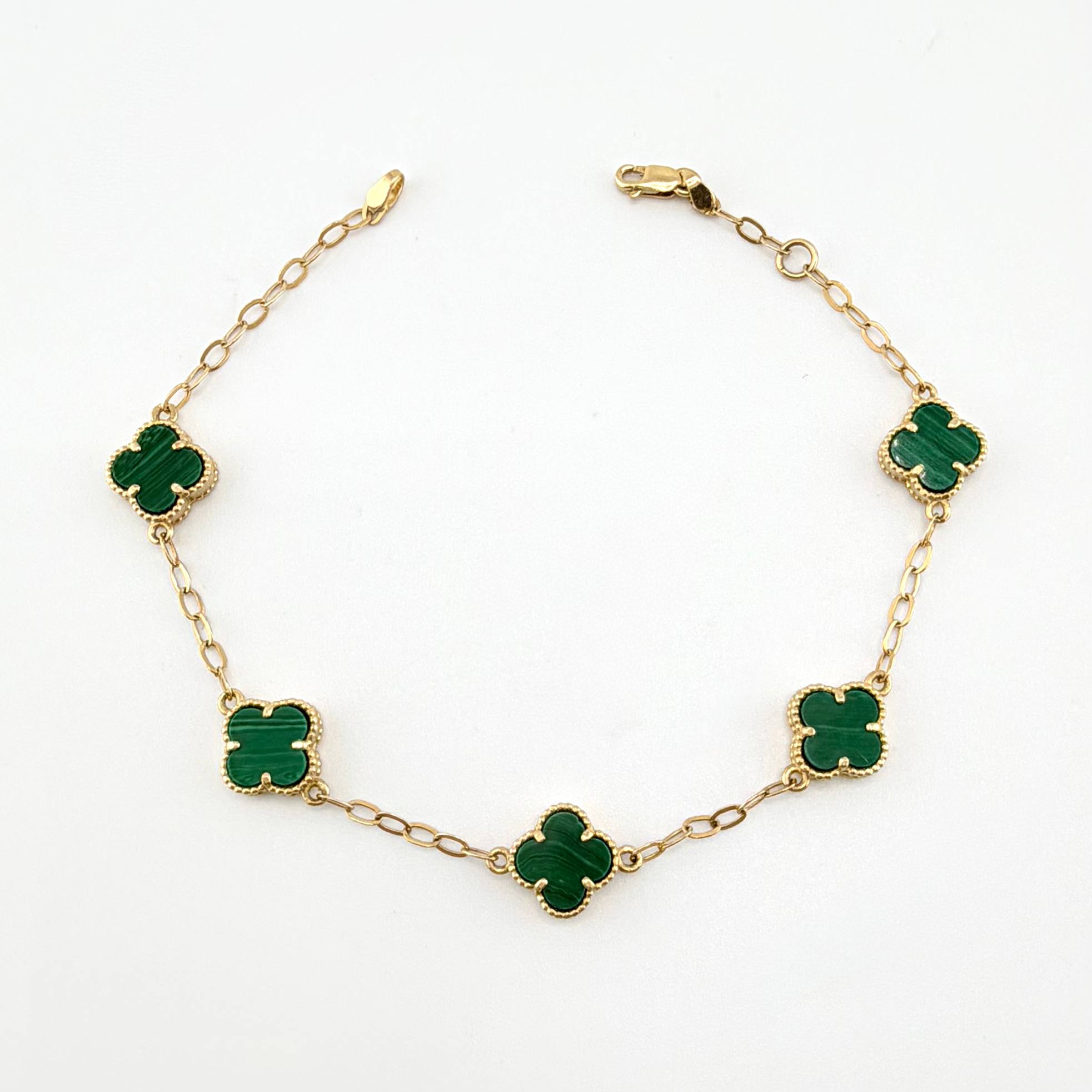 Classic Link Bracelet Double-Sided Clover 6gr / 7 3/4 in / 9.7mm 18K Yellow Gold Nat.Sp.