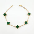 Classic Link Bracelet Double-Sided Clover 6gr / 7 3/4 in / 9.7mm 18K Yellow Gold Nat.Sp.