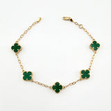 Classic Link Bracelet Double-Sided Clover 6gr / 7 3/4 in / 9.7mm 18K Yellow Gold Nat.Sp.