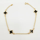 Classic Link Bracelet Double-Sided Clover 2.6gr / 7 1/2 in / 8.1mm 18K Yellow Gold