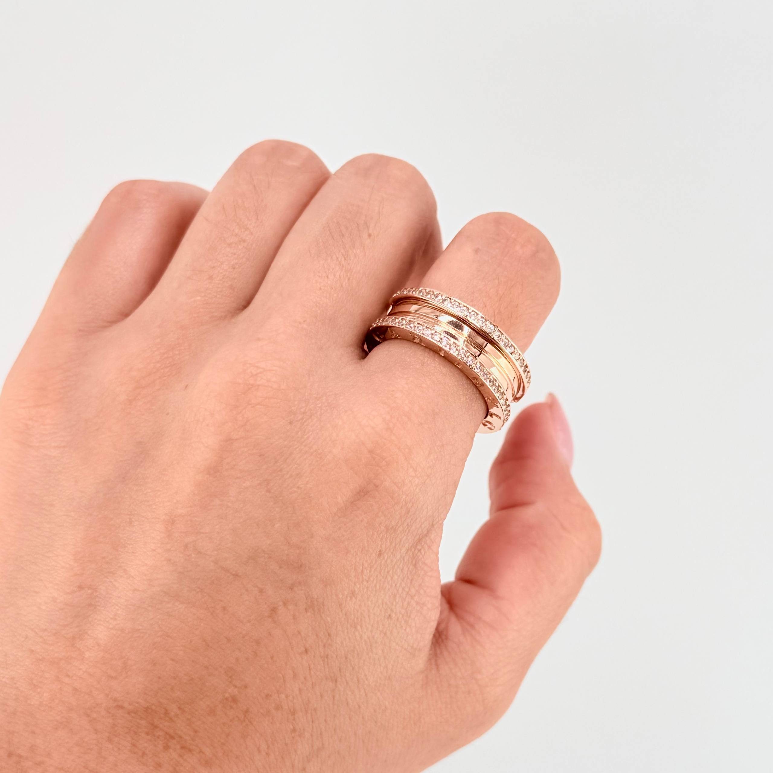 Anillo Rustico Tupido 11.7gr / T9 / Oro Rosa 18K ©